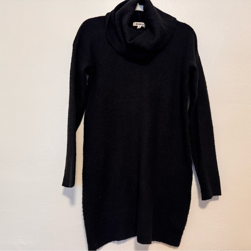 BB Dakota Classic Black Cowl Neck Sweater dress